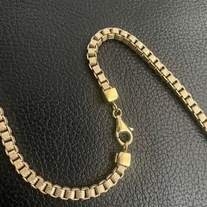 Sterling silver GOLD plated Italian link necklace